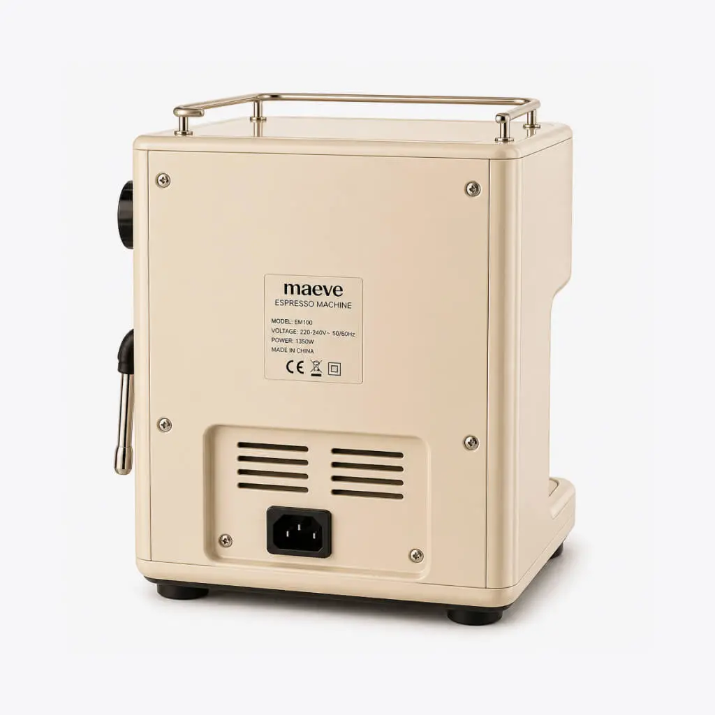 coffee maker warm white back