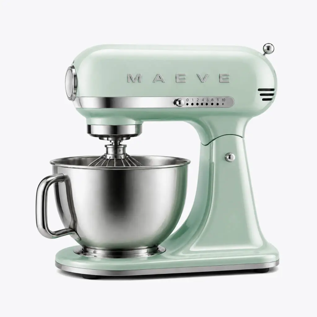 standing mixer red mint